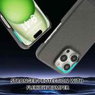 For iPhone 15 Pro Stitching Cloth PU Shockproof Phone Case(Grey) - 2