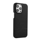 For iPhone 16 Pro Stitching Cloth PU Shockproof Phone Case(Black) - 1