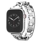 For Apple Watch Series 9 45mm Quick-Release Metal Chain Watch Band(Silver) - 1