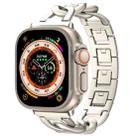 For Apple Watch Ultra 49mm Quick-Release Metal Chain Watch Band(Starlight) - 1