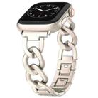 For Apple Watch Ultra 49mm Quick-Release Metal Chain Watch Band(Starlight) - 2