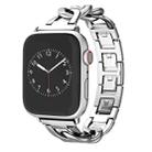 For Apple Watch Series 7 45mm Quick-Release Metal Chain Watch Band(Silver) - 1