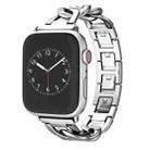For Apple Watch Series 3 42mm Quick-Release Metal Chain Watch Band(Silver) - 1