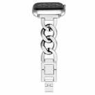 For Apple Watch Series 3 42mm Quick-Release Metal Chain Watch Band(Silver) - 3