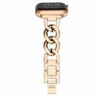 For Apple Watch Series 8 41mm Quick-Release Metal Chain Watch Band(Rose Gold) - 3