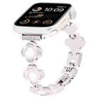 For Apple Watch SE 2022 40mm Four Leaf Clover Quick-Release Metal Chain Watch Band(Starlight) - 1