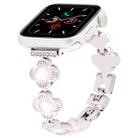 For Apple Watch Series 5 40mm Four Leaf Clover Quick-Release Metal Chain Watch Band(Starlight) - 1