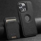 For iPhone 13 Pro Max Suteni M2 Cross-Grain MagSafe Vertical Card Back Phone Case(Black) - 1