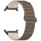 For Samsung Galaxy Watch Ultra 47mm Spot Pattern Two Color Magnetic Silicone Watch Band(Brown Apricot) - 3