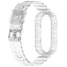 For Xiaomi Smart Band 9 / 9 NFC Glacier Metal Buckle Integrated TPU Watch Band(Transparent White) - 3