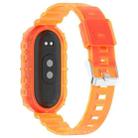 For Xiaomi Smart Band 9 / 9 NFC Glacier Metal Buckle Integrated TPU Watch Band(Transparent Orange) - 2