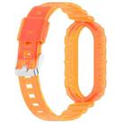 For Xiaomi Smart Band 9 / 9 NFC Glacier Metal Buckle Integrated TPU Watch Band(Transparent Orange) - 3