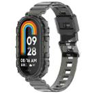 For Xiaomi Smart Band 9 / 9 NFC Glacier Metal Buckle Integrated TPU Watch Band(Transparent Black) - 1