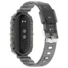 For Xiaomi Smart Band 9 / 9 NFC Glacier Metal Buckle Integrated TPU Watch Band(Transparent Black) - 2