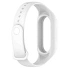 For Xiaomi Smart Band 9 / 9 NFC Solid Color Integrated Silicone Watch Band(White) - 3