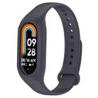 For Xiaomi Smart Band 9 / 9 NFC Solid Color Integrated Silicone Watch Band(Dark Grey) - 1