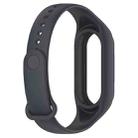 For Xiaomi Smart Band 9 / 9 NFC Solid Color Integrated Silicone Watch Band(Dark Grey) - 3