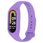 For Xiaomi Smart Band 9 / 9 NFC Solid Color Integrated Silicone Watch Band(Purple) - 1