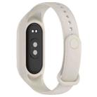 For Xiaomi Smart Band 9 / 9 NFC Solid Color Integrated Silicone Watch Band(Creamy White) - 2