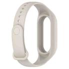 For Xiaomi Smart Band 9 / 9 NFC Solid Color Integrated Silicone Watch Band(Creamy White) - 3