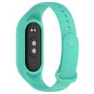 For Xiaomi Smart Band 9 / 9 NFC Solid Color Integrated Silicone Watch Band(Teal Green) - 2