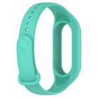 For Xiaomi Smart Band 9 / 9 NFC Solid Color Integrated Silicone Watch Band(Teal Green) - 3