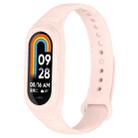 For Xiaomi Smart Band 9 / 9 NFC Solid Color Integrated Silicone Watch Band(Pink) - 1