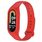 For Xiaomi Smart Band 9 / 9 NFC Solid Color Integrated Silicone Watch Band(Red) - 1