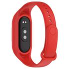 For Xiaomi Smart Band 9 / 9 NFC Solid Color Integrated Silicone Watch Band(Red) - 2