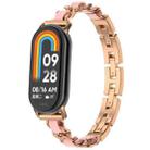 For Xiaomi Smart Band 9 / 9 NFC Fashion Bracelet Metal Watch Band(Rose Gold) - 1