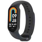 For Xiaomi Smart Band 9 / 9 NFC Metal Connector Solid Color Silicone Watch Band(Dark Gray) - 1