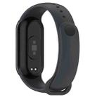 For Xiaomi Smart Band 9 / 9 NFC Metal Connector Solid Color Silicone Watch Band(Dark Gray) - 2