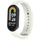 For Xiaomi Smart Band 9 / 9 NFC Metal Connector Solid Color Silicone Watch Band(Ivory White) - 1