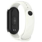 For Xiaomi Smart Band 9 / 9 NFC Metal Connector Solid Color Silicone Watch Band(Ivory White) - 2