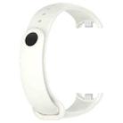 For Xiaomi Smart Band 9 / 9 NFC Metal Connector Solid Color Silicone Watch Band(Ivory White) - 3