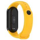 For Xiaomi Smart Band 9 / 9 NFC Metal Connector Solid Color Silicone Watch Band(Light Yellow) - 2