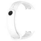 For Xiaomi Smart Band 9 / 9 NFC Metal Connector Solid Color Silicone Watch Band(White) - 3