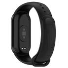 For Xiaomi Smart Band 9 / 9 NFC Metal Connector Solid Color Silicone Watch Band(Black) - 2