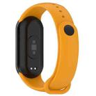 For Xiaomi Smart Band 9 / 9 NFC Metal Connector Solid Color Silicone Watch Band(Dark Yellow) - 2