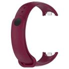 For Xiaomi Smart Band 9 / 9 NFC Metal Connector Solid Color Silicone Watch Band(Wine Red) - 3