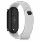 For Xiaomi Smart Band 9 / 9 NFC Metal Connector Solid Color Silicone Watch Band(Light Gray) - 2