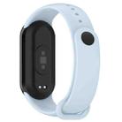 For Xiaomi Smart Band 9 / 9 NFC Metal Connector Solid Color Silicone Watch Band(Light Blue) - 2