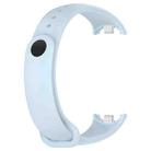 For Xiaomi Smart Band 9 / 9 NFC Metal Connector Solid Color Silicone Watch Band(Light Blue) - 3