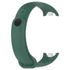 For Xiaomi Smart Band 9 / 9 NFC Metal Connector Solid Color Silicone Watch Band(Dark Green) - 3