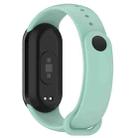 For Xiaomi Smart Band 9 / 9 NFC Metal Connector Solid Color Silicone Watch Band(Teal Green) - 2