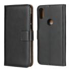 Leather Horizontal Flip Holster for Moto P30 Play ,with Magnetic Clasp and Bracket and Card Slot and Wallet(Black) - 1