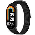 For Xiaomi Smart Band 9 Loop Nylon Hook and Loop Fastener Watch Band(Black+Gray) - 1