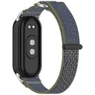 For Xiaomi Smart Band 9 Loop Nylon Hook and Loop Fastener Watch Band(Green+Grey) - 2