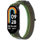 For Xiaomi Smart Band 9 Loop Nylon Hook and Loop Fastener Watch Band(Dark Green) - 1