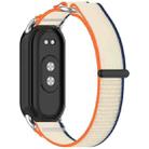 For Xiaomi Smart Band 9 NFC Loop Nylon Hook and Loop Fastener Watch Band(Orange+Beige) - 2